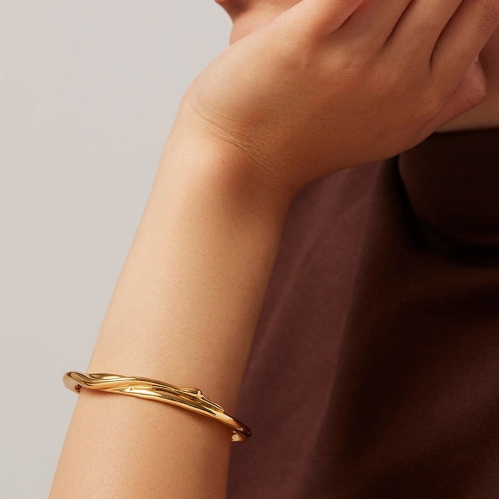 JENNY BIRD. BRAND NEW IN BOX. COLETTE BANGLE IN GOLD.